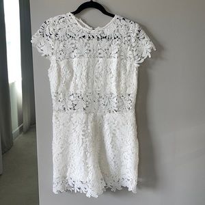 MIKA Boutique Designer White Lace Romper